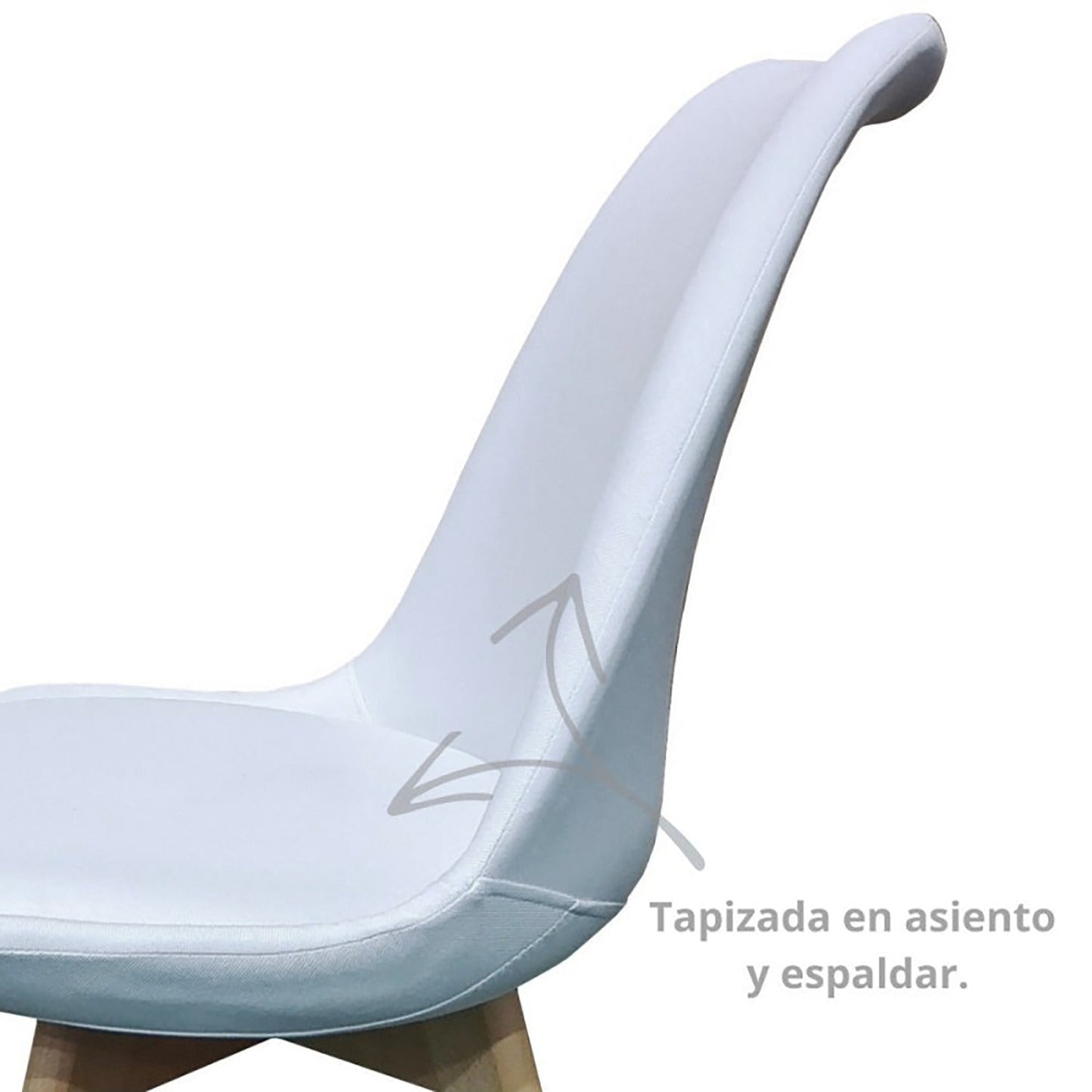 Silla Tapizada Vernaza Premium Blanco