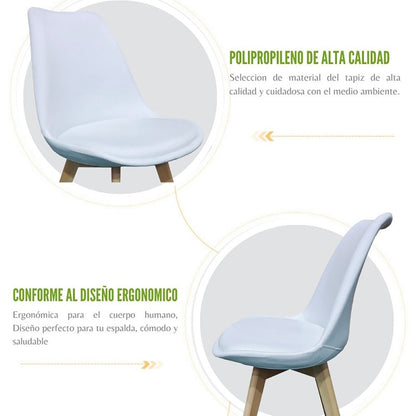 Silla Tapizada Vernaza Premium Blanco