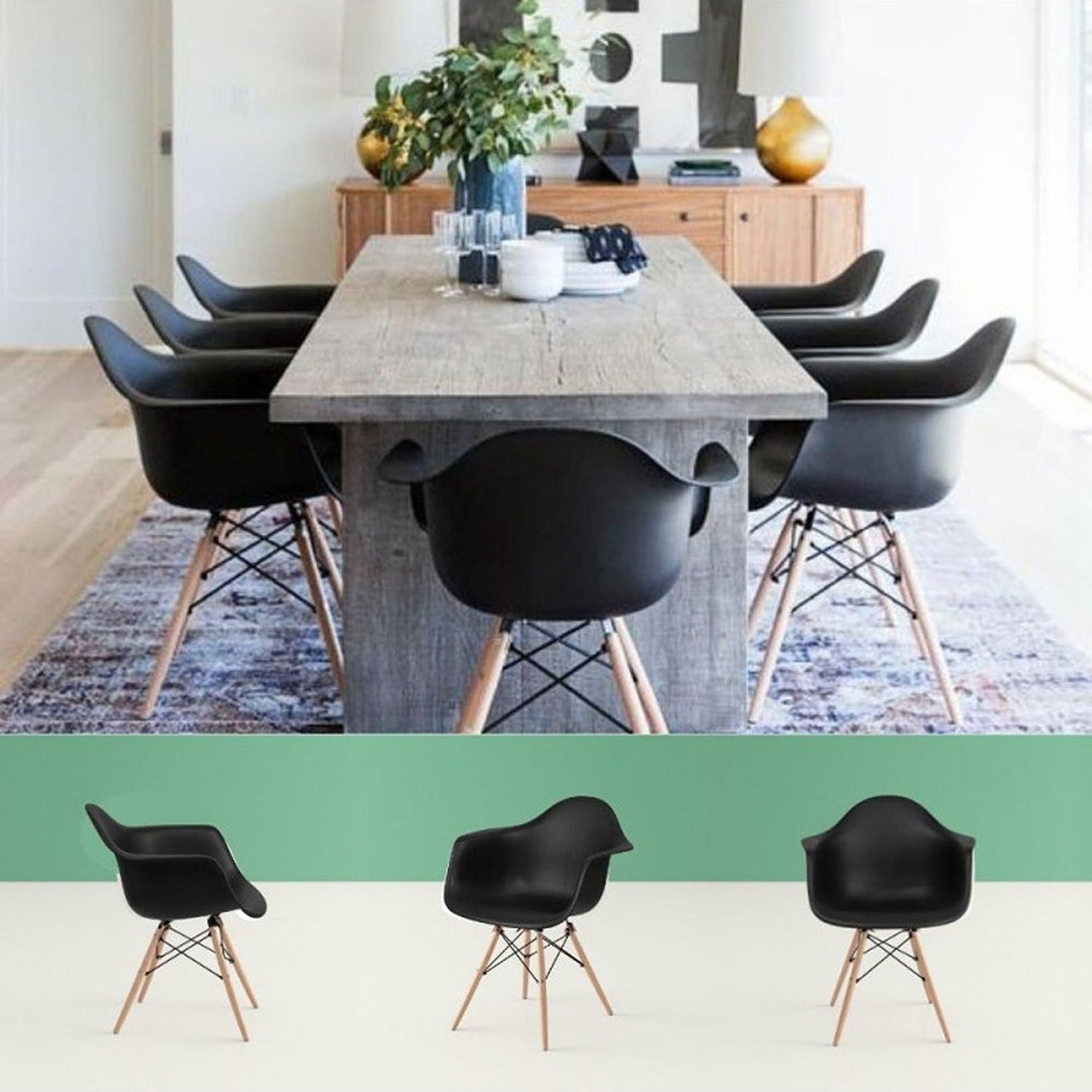 Silla Baeza Brazos Negro