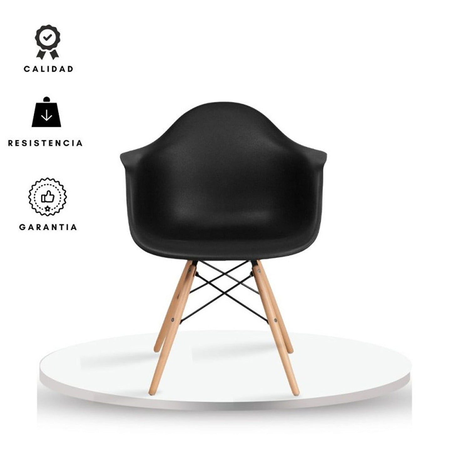Silla Baeza Brazos Negro