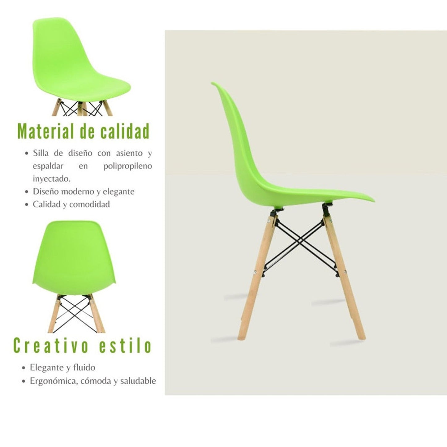 Silla Baeza Verde limon