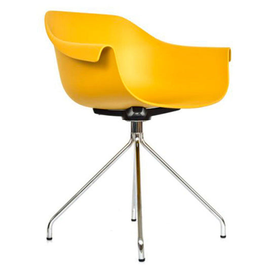 Silla Multifuncional Luz Cromada Amarilla