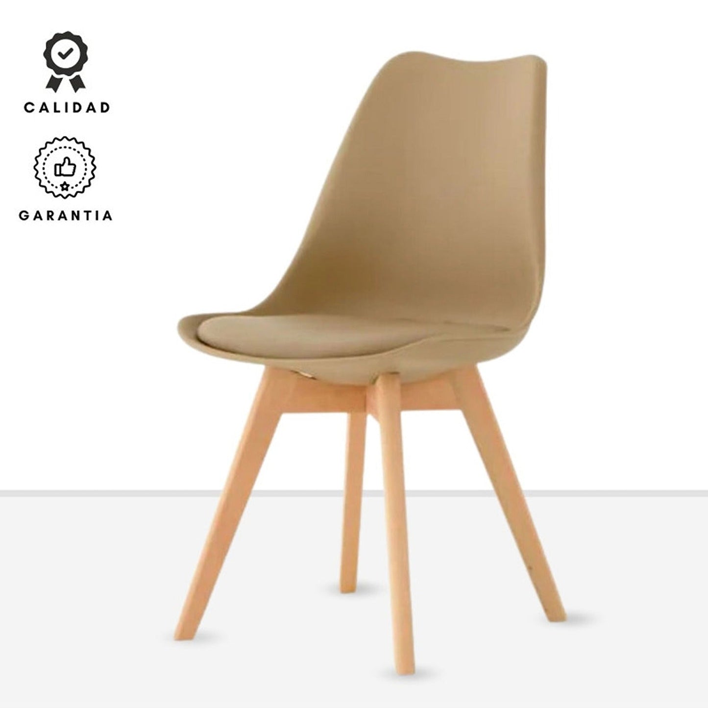 Silla Tapizada Vernaza Beige