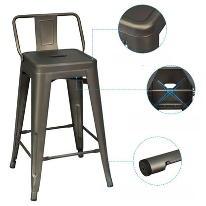 Silla de Barra Metalica Espalda Metalica Envejecida