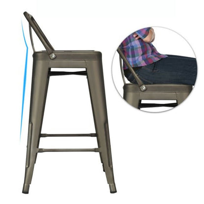 Silla de Barra Metalica Espalda Metalica Envejecida