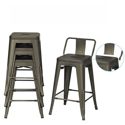Silla de Barra Metalica Espalda Metalica Envejecida