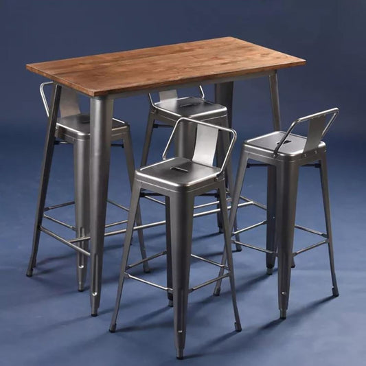 Silla de Barra Metalica Espalda Metalica Envejecida