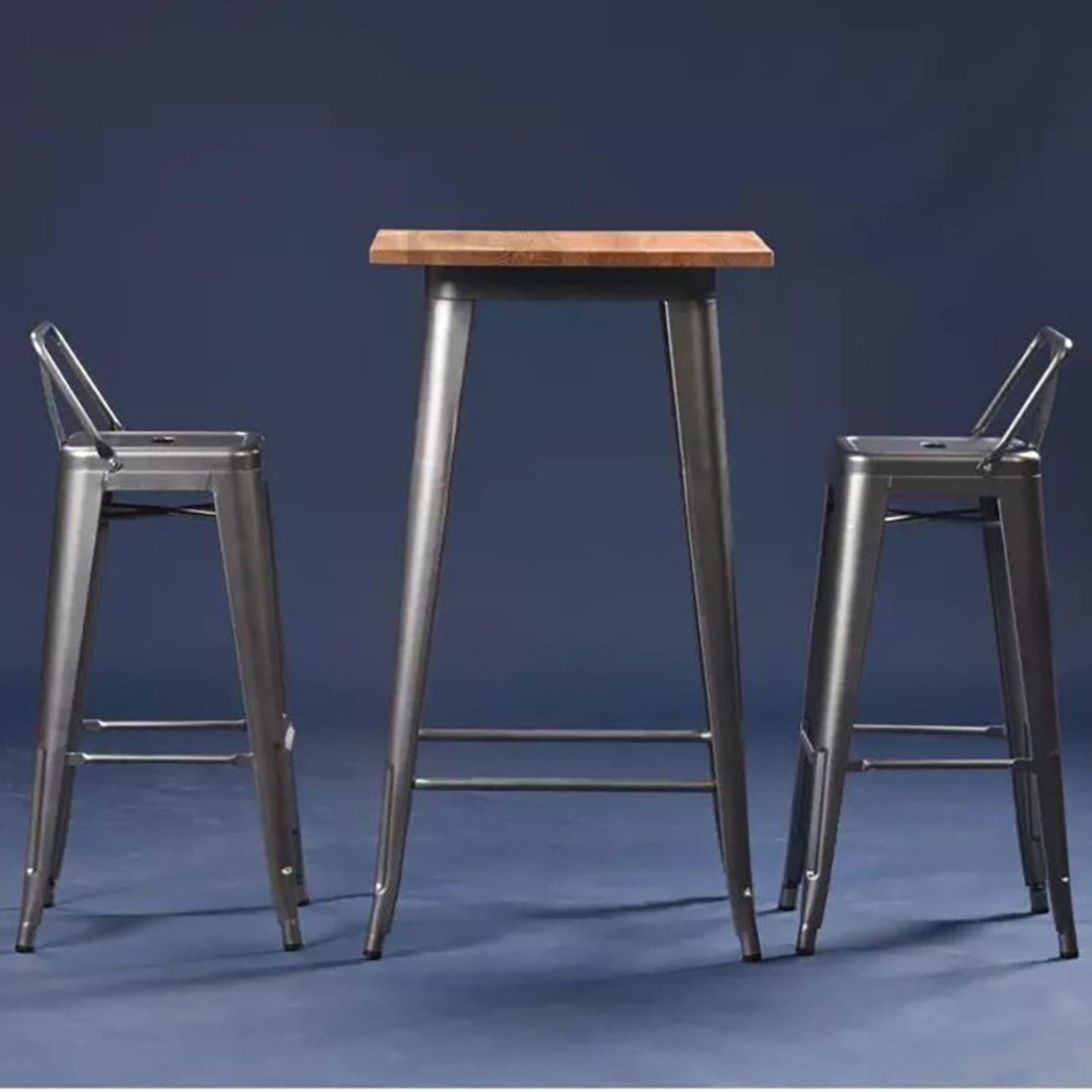 Silla de Barra Metalica Espalda Metalica Envejecida
