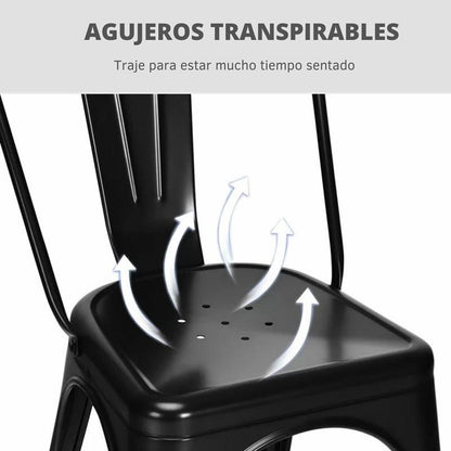 Silla Metalica con Espaldar Gris Plata