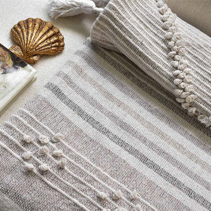 Manta Decorativa o Pie de Cama Frazada Romeo Taupe